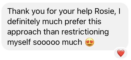 Screenshot of client feedback, 1 of 11